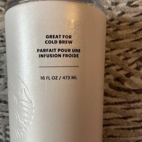 Starbucks white SS tumbler for cold beverages - Picture 2 of 4